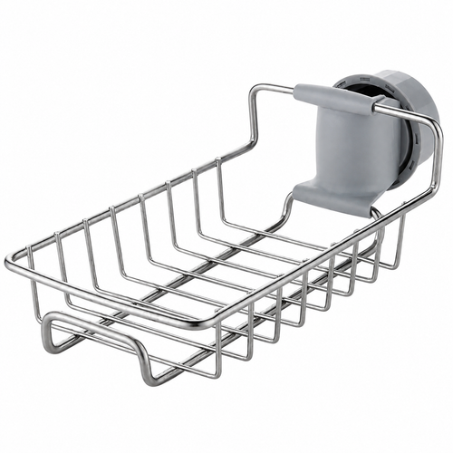 Sink Organizer – Stainless Steel Kitchen Sink Rack with Adjustable Clamp